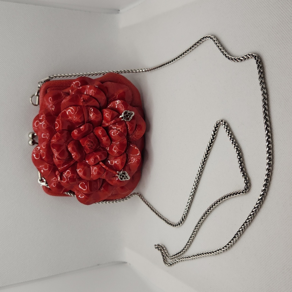 Brighton Rosalie Red Floral Chain Bag - Picture 2 of 11